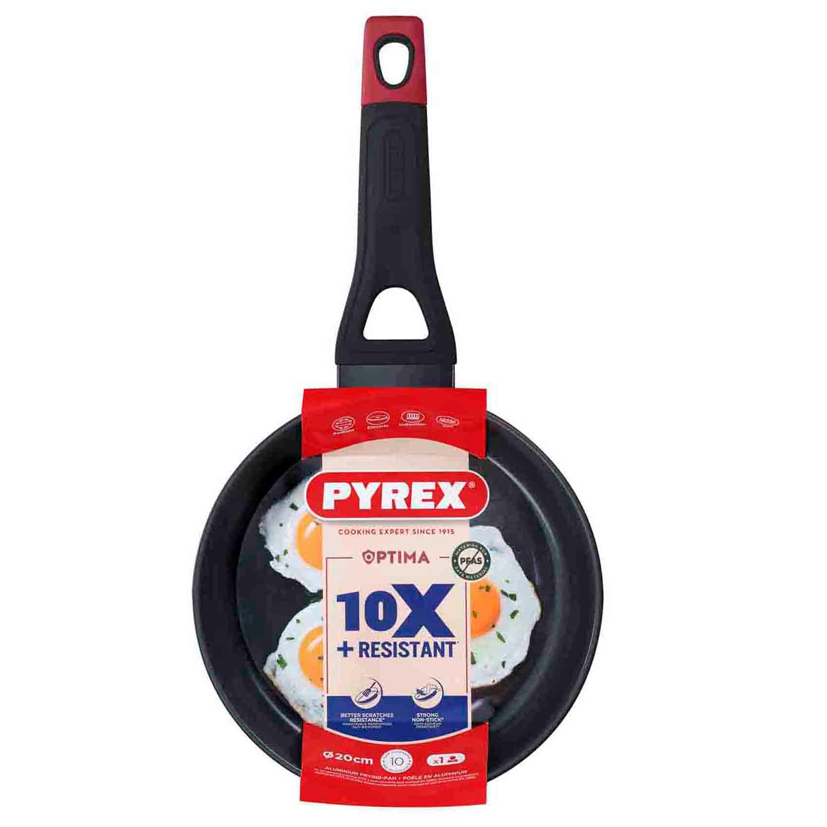 Buy Pyrex Optima Non-Stick Frying Pan with Handle, 20cm Online ...