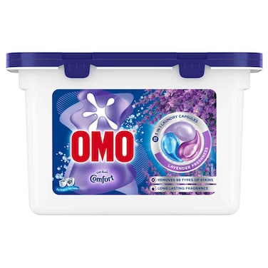 Omo Comfort Lavender Freshness 3 in 1 Laundry Capsules, 15 Capsules