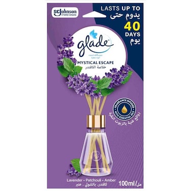 غلايد معطر جو Glade Mystical Escape برائحة الزيوت العطرية، الخزامى والباتشولي والعنبر، 100 مل