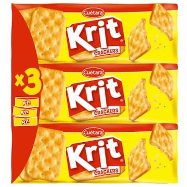 Cuetara Krit Crackers Savory Biscuits 100g, Pack of 3