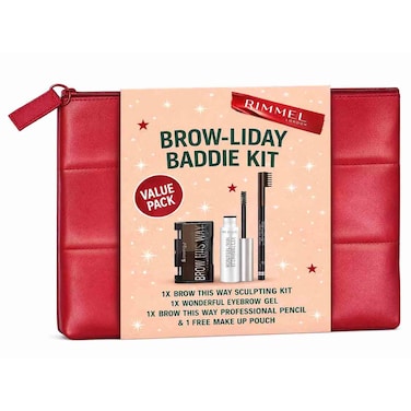 Rimmel London Brow-Liday Baddie Eyebrow Makeup Kit, 4 PCS