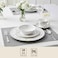 Eira Fine Bone China Dinner Set, 24ct Gold Plated, Service for 6, Floral Design, White &amp; Pink, 32 PCS