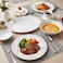 Eira Fine Bone China Dinner Set, 24ct Gold Plated, Service for 6, Floral Design, White &amp; Pink, 32 PCS