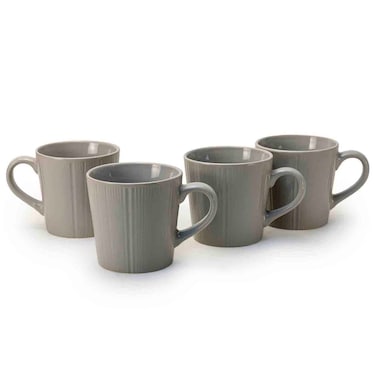 إيف طقم أكواب  من الخزف الحجري، سعة 300 ملل، 4 قطع