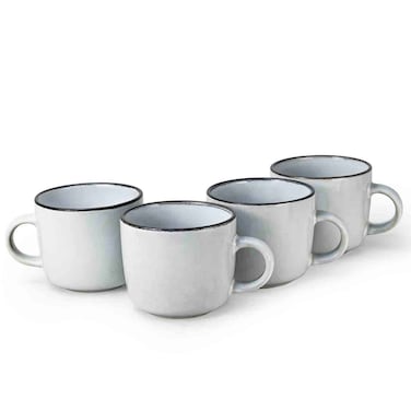 آفا طقم أكواب  من الخزف الحجري، سعة 385 ملل، 4 قطع