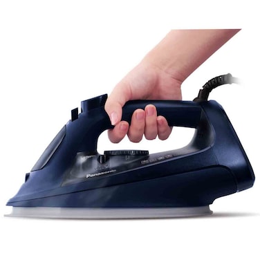Panasonic Steam Iron with Ceramic Big Soleplate with Self-Cleaning Steam Function, NI-U750A, Blue