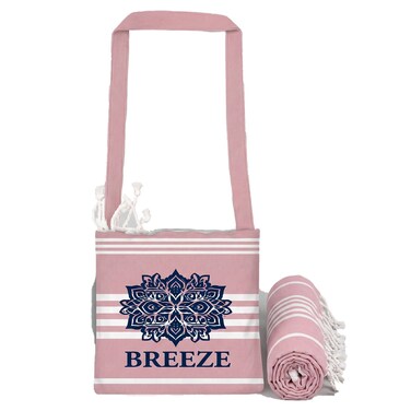 Dubai Printed Towel with Carry Bag, Assorted