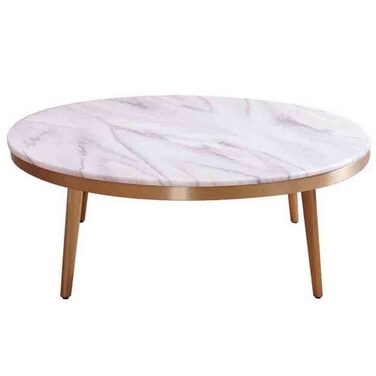 ترايدنت طاولة قهوة - رمادي/رخام مُصفح