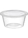 300 SET - 60ml - Plastic Clear Portion Cups/Souffle Cups/Sauce Cups With Clear Lid - (SAUCE - SPICES - PICKLE - JELLY - LIQUID) -(HOT &amp; COLD USE)