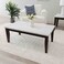 Brody Marble Coffee Table -White/Dark Walnut