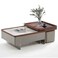 Oryan Sintered Stone Top Coffee Table With Stool - Light Grey/Brown
