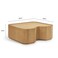 Nordomi Set of 2 Coffee and End Table-Natural Oak