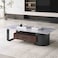 Dustin Coffee Table with Drawer - Light Grey/Gunmetal Black