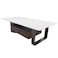 Dustin Coffee Table with Drawer - Light Grey/Gunmetal Black