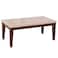 Brody Marble Coffee Table - Beige/Dark Walnut