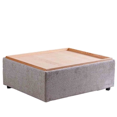 Odum Centre Table with Storage-Brown/Natural Oak
