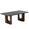 Malmo Marble Top Coffee Table-Black/Walnut