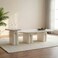 Qasr Set of 2 Coffee Table -Pearl White/Silver