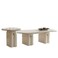 Qasr Set of 2 Coffee Table -Pearl White/Silver