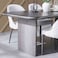 Millo 1+6 Seater Glass Top Dining Set-Grey Metallic