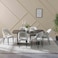 Millo 1+6 Seater Glass Top Dining Set-Grey Metallic