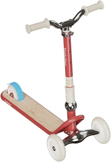 Yvolution Classic Glider Red &ndash; Adjustable Handlebar, Chrome Finish, Unique Folding Style, Foldable Handlebar, Puncture-Proof PU Cast Wheels &ndash; (YS50R2)
