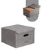 2 Pack Foldable Blanket Storage Bins for Closet Organizers, Durable Handles, Thick Fabric, Perfect for Clothes, T-Shirts, Dresses