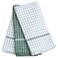 Kitchen Checkered Towels, Green/White, Pack of 3