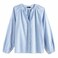 TEX Women Striped Long Sleeve Shirt, I274513, Navy, S