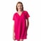 TEX Women Solid V-Neck Kaftan Dress, I275869, Pink Dark, XS/S