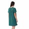 TEX Women Solid V-Neck Kaftan Dress, I275869, Green, M/L