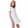 TEX Women Solid V-Neck Kaftan Dress, I275869, White, XL/XXL