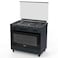 Terim Freestanding Gas Oven Cooker, TERGC965BO, 90x60cm, 5 Burners, Black