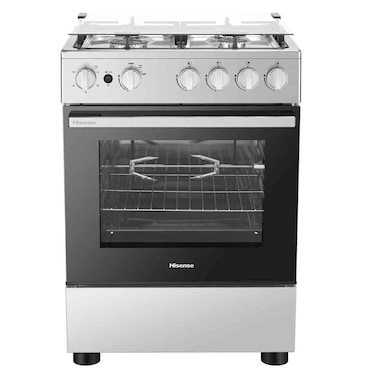 Hisense Freestanding Gas Oven Cooker, HFG60422RX, 60x60cm, Stainless Steel