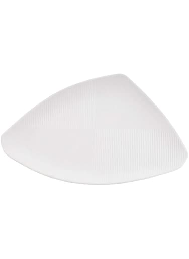 Harmony Frosted Leaf Plate - White