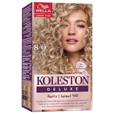 Wella Koleston Deluxe Zero Ammonia Permanent Hair Color, Light Blonde 8/0