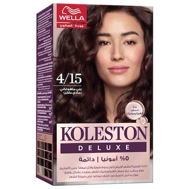 Wella Koleston Deluxe Permanent Hair Color, Dark Ash Mahogany Brown 4/15