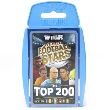 Top Trumps World Football Stars Top 200 Card Game, Sky Blue Case