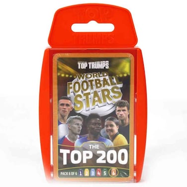 Top Trumps World Football Stars Top 200 Card Game, Orange Case