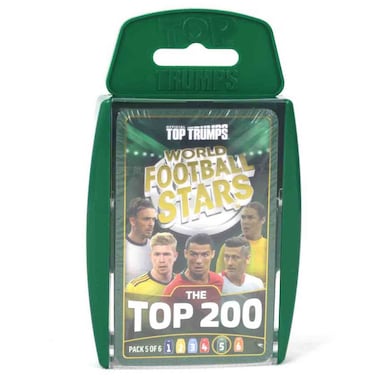 Top Trumps World Football Stars Top 200 Card Game &ndash; Green Case