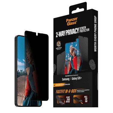 بانزر غلاس واقي شاشة خصوصية ثنائي الاتجاه مع تقنية التركيب السريع لسامسونغ غالكسي S26+