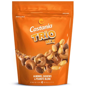Castania Trio Mix Roasted Nuts and Kernels, 225g