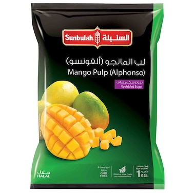 Sunbulah Alphonso Mango Pulp Premium Quality, 1kg