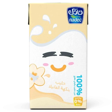 Nadec Vanilla Flavoured Low Fat Milk UHT Ready To Drink, 125 ml