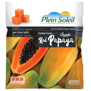 Plein Soleil Freshly Frozen Red Papaya Chunks, 400g