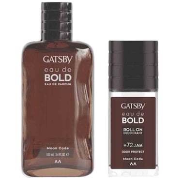 Gatsby Eau De Bold Moon Code Set, 100ml Eau De Parfum and 50ml Roll-On
