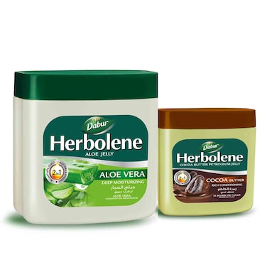 Dabur Herbolene Aloe Vera Jelly, 425ml and Cocoa Butter Petroleum Jelly, 115ml
