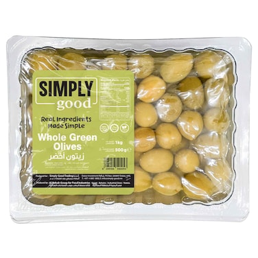 Simply Whole Green Olives 500g