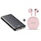 X.Cell Power Bank 10,000mAh and AI TWS Wireless Earbuds, Pink