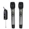 ماجيك سينج نظام ميكروفون لاسلكي UHF DM-822، مع ميكروفونين يدويين، قناتين، شاشة LED